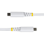 StarTech.com CC50CM40GUSB4TPW USB cable USB4 Gen 3x2 19.7" (0.5 m) USB C 40 Gbit/s 240 W White