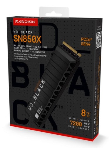 Western Digital WD_BLACK SN850X NVMe 8 TB M.2 PCI Express 4.0