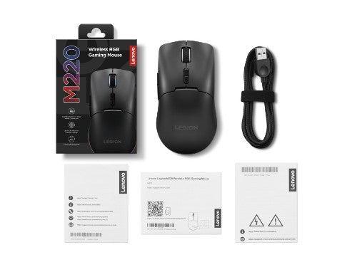 Lenovo Legion M220 mouse Gaming Ambidextrous RF Wireless + Bluetooth + USB Type-C Optical 5000 DPI