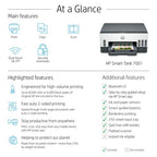HP Smart Tank 7001 Wireless All-in-One Color Printer, Two-sided printing; Copier, Scanner