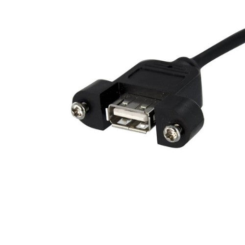StarTech.com 30 cm Inbouwpaneel USB Kabel - USB A naar Moederbord Aansluitkabel F/F USB cable 11.8" (0.3 m) Black