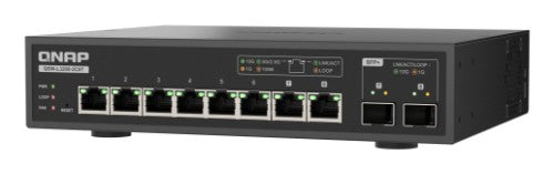 QNAP QSW-L3208-2C6T-US network switch Managed L2 10G Ethernet (100/1000/10000) Desktop Black