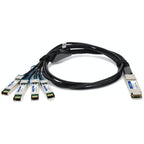 AddOn Networks ADD-Q28CIS28IN-P5M InfiniBand/fibre optic cable 196.9" (5 m) QSFP28 4x SFP28 Black