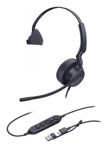 Yealink UH42 Mono USB-C/A Headset Wired Head-band Calls/Music USB Type-C / USB Type-A Black
