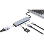 Adesso AUH-4025 laptop dock/port replicator Wired USB 3.2 Gen 2 (3.1 Gen 2) Type-C Aluminum