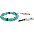 AddOn Networks 100G-QSFP-QSFP-AOC-0101-AO InfiniBand/fibre optic cable 39.4" (1 m) QSFP28 Turquoise