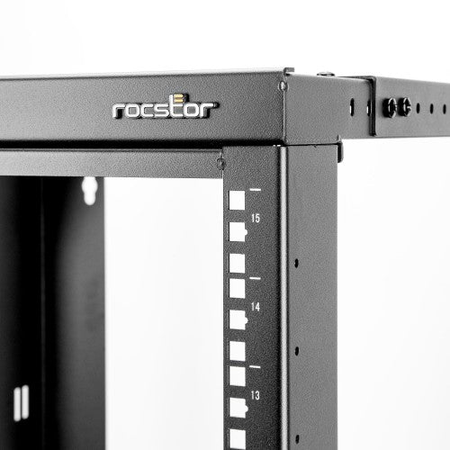 Rocstor Y10E029-B1 rack cabinet 15U Wall mounted rack Black