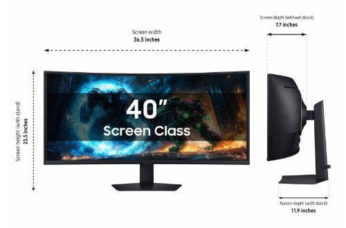 Samsung S40FG75DEN 40-Inch Ultra-Wide Curved Gaming Monitor – High-Performance UHD Display for Gaming & Productivity