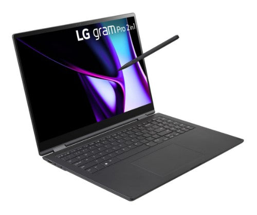 LG Gram Pro 16T90SP-K.APB8U1 laptop Intel Core Ultra 7 155H Hybrid (2-in-1) 16" Touchscreen WQXGA+ 32 GB LPDDR5x-SDRAM 1 TB SSD Wi-Fi 6E (802.11ax) Windows 11 Pro Black