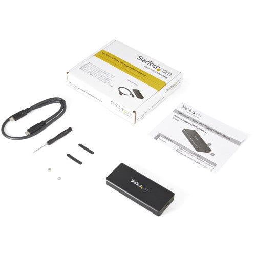 StarTech.com M2E1BRU31C storage drive enclosure SSD enclosure Black M.2