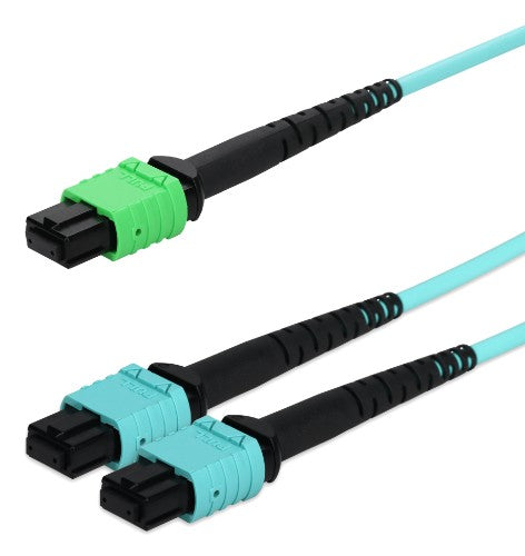 AddOn Networks ADD-16FAMPO-2MPO3M5OM4 InfiniBand/fibre optic cable 118.1" (3 m) MPO-16 2x MPO OFNR Aqua color, Black, Green