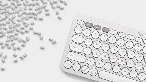 Logitech Pebble Keys 2 K380s keyboard Universal Bluetooth QWERTY English White