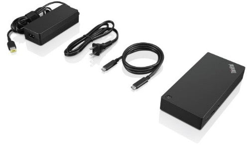 Lenovo 40AS0090US laptop dock/port replicator Wired USB 3.2 Gen 1 (3.1 Gen 1) Type-C Black