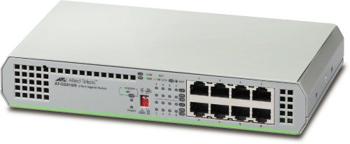 Allied Telesis GS910/8 Unmanaged Gigabit Ethernet (10/100/1000) Gray