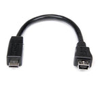 StarTech.com UUSBMUSBMF6 USB cable 5.91" (0.15 m) Mini-USB B Micro-USB A Black