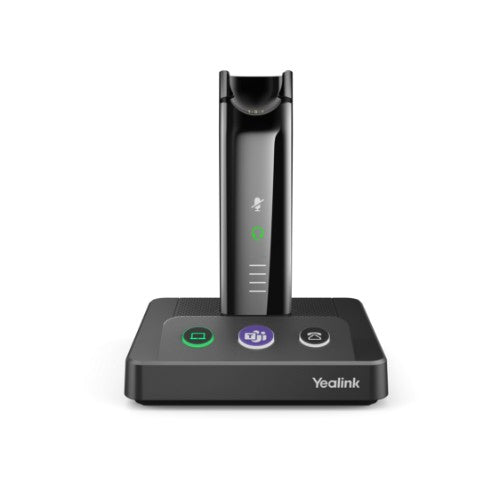Yealink WH63 Teams Headset Wireless Ear-hook, Head-band, In-ear Office/Call center Micro-USB Charging stand Black