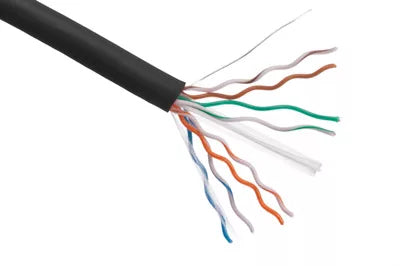 Axiom CAT6 23AWG 4-Pair Solid Conductor 550MHz Bulk Cable Spool 1000FT (BLACK) TAA networking cable 12000" (304.8 m) U/UTP (UTP) Round