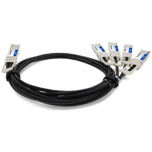 AddOn Networks DAC-Q56DD4Q282-5M-AO InfiniBand/fibre optic cable 98.4" (2.5 m) QSFP-DD 4x QSFP28 Black, Metallic