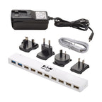 Tripp Lite U360-010C-2X3 interface hub USB 3.2 Gen 1 (3.1 Gen 1) Micro-B 5000 Mbit/s White