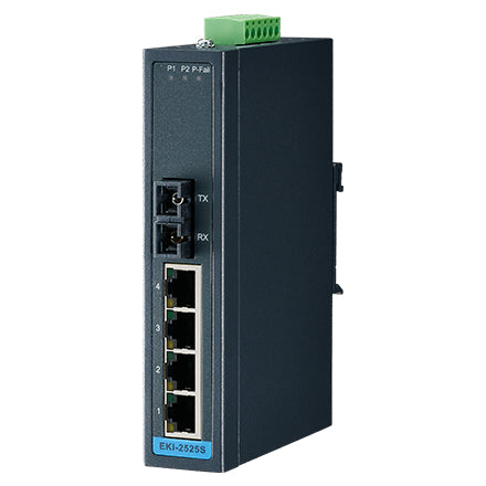 Advantech EKI-2525S Unmanaged Fast Ethernet (10/100) Black