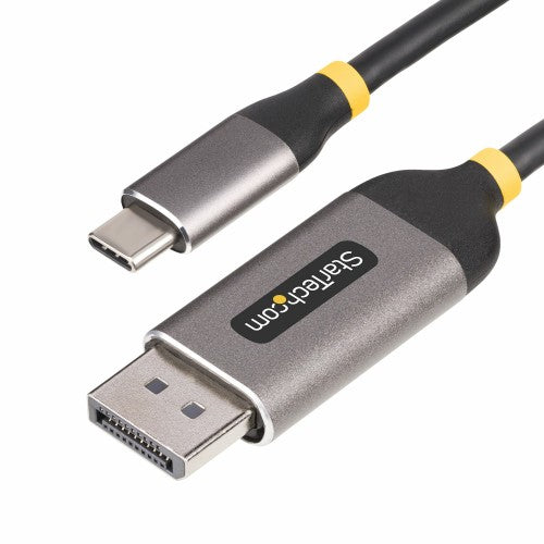 StarTech.com 142-USBC-DP-8K-10F video cable adapter 118.1" (3 m) USB Type-C DisplayPort Black, Gray
