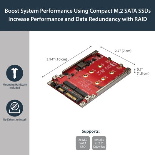 StarTech.com S322M225R interface cards/adapter Internal M.2