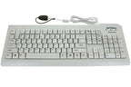 Seal Shield Silver Seal keyboard Universal USB QWERTY US English White