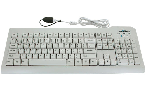 Seal Shield Silver Seal keyboard Universal USB QWERTY US English White