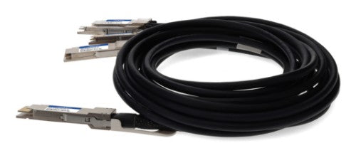 AddOn Networks QDD-4ZQ100-CU2-5M-AO InfiniBand/fibre optic cable 98.4" (2.5 m) QSFP-DD 4x QSFP56 DAC Black, Stainless steel
