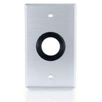 C2G Single Gang 1in Grommet Wall Plate Aluminum