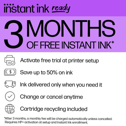 HP ENVY 6555e Wireless All-in-One Color Printer, Instant Ink; Photo printing