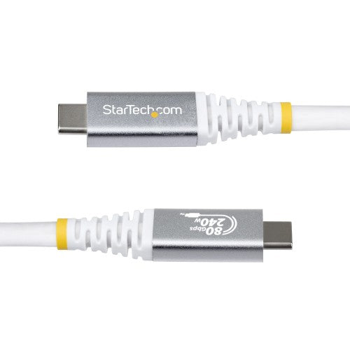 StarTech.com CC50CM80GUSB4CABLEW USB cable USB4 Gen 4x2 19.7" (0.5 m) USB C White