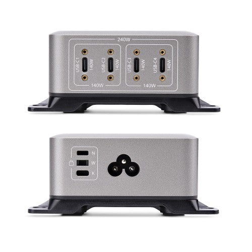 StarTech.com 424D3N-USB-C-CHARGER mobile device charger Universal Silver AC Fast charging Indoor