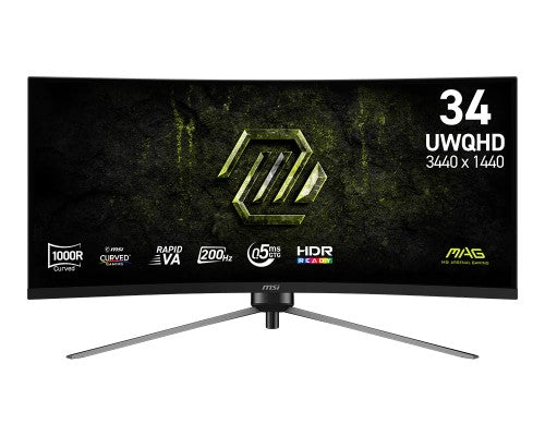 MSI MAG 345CQRF E20 computer monitor 34" 3440 x 1440 pixels UltraWide Dual Quad HD Black