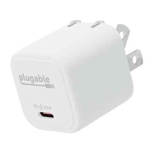 Plugable Technologies PS-30C1W mobile device charger Universal White AC Fast charging Indoor