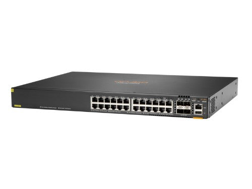 HPE Aruba Networking Aruba 6300F 24-port 1GbE Class 4 PoE & 4-port SFP56 Managed L3 Gigabit Ethernet (10/100/1000) Power over Ethernet (PoE) 1U Gray