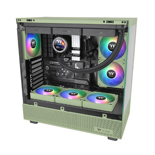 Thermaltake CL-F198-PL12MG-A computer cooling system Computer case Fan 4.72" (12 cm) Green 3 pc(s)