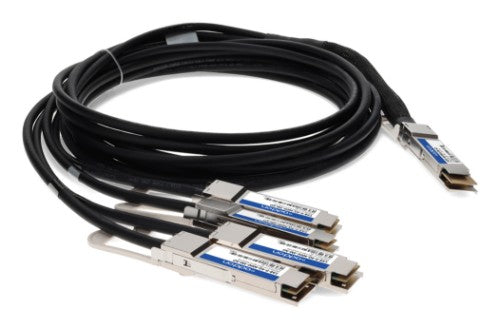 AddOn Networks CAB-D-4Q-400G-3M-AO InfiniBand/fibre optic cable 118.1" (3 m) QSFP-DD 4x QSFP56 DAC Black, Stainless steel