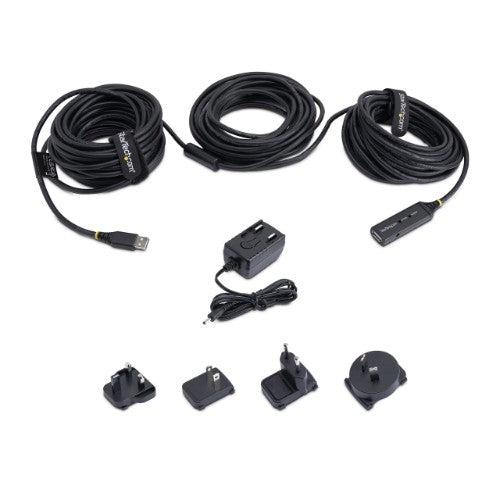 StarTech.com USB2AAEXT15M USB cable USB 2.0 590.6" (15 m) USB A Black