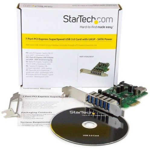 StarTech.com PEXUSB3S7 interface cards/adapter Internal SATA, USB 3.2 Gen 1 (3.1 Gen 1)