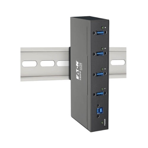 Tripp Lite U360-004-IND interface hub USB 3.2 Gen 1 (3.1 Gen 1) Type-B 5000 Mbit/s Black