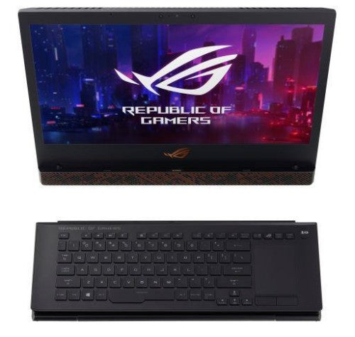 ASUS ROG Mothership GZ700GX-XB98K laptop Intel® Core™ i9 i9-9980HK Hybrid (2-in-1) 17.3" Touchscreen Full HD 64 GB DDR4-SDRAM 1.54 TB SSD NVIDIA® GeForce RTX™ 2080 Wi-Fi 5 (802.11ac) Windows 10 Pro Black