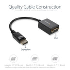 StarTech.com DP2VGA2 video cable adapter 8.86" (0.225 m) DisplayPort VGA (D-Sub) Black