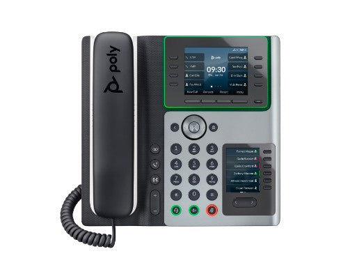 HP Poly Edge E400 IP Phone and PoE-enabled with Power Supply