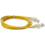 AddOn Networks ADD-1-5FSLCAT6A-YW networking cable Yellow 18.1" (0.46 m) Cat6a U/UTP (UTP) Round