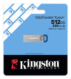 Kingston Technology DataTraveler Kyson USB flash drive 512 GB USB Type-A 3.2 Gen 1 (3.1 Gen 1) Stainless steel