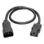 Tripp Lite P004-002 power cable Black 24" (0.61 m) C14 coupler C13 coupler
