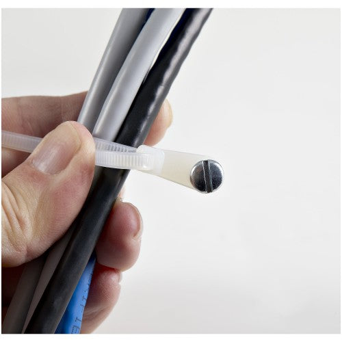 StarTech.com CBMZTS10N6 cable tie Releasable cable tie Nylon, Plastic White 100 pc(s)