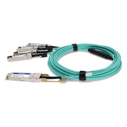 AddOn Networks AOC-Q-4S-100G-15M-AO InfiniBand/fibre optic cable 590.6" (15 m) QSFP28 4xSFP28 Aqua color, Silver