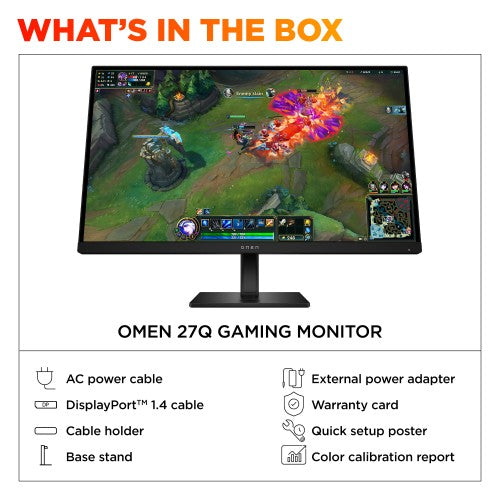 HP OMEN 27 inch QHD 180Hz Gaming Monitor - 27q G2
